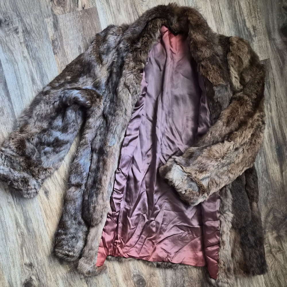 Luxurious Brown Faux Fur Coat